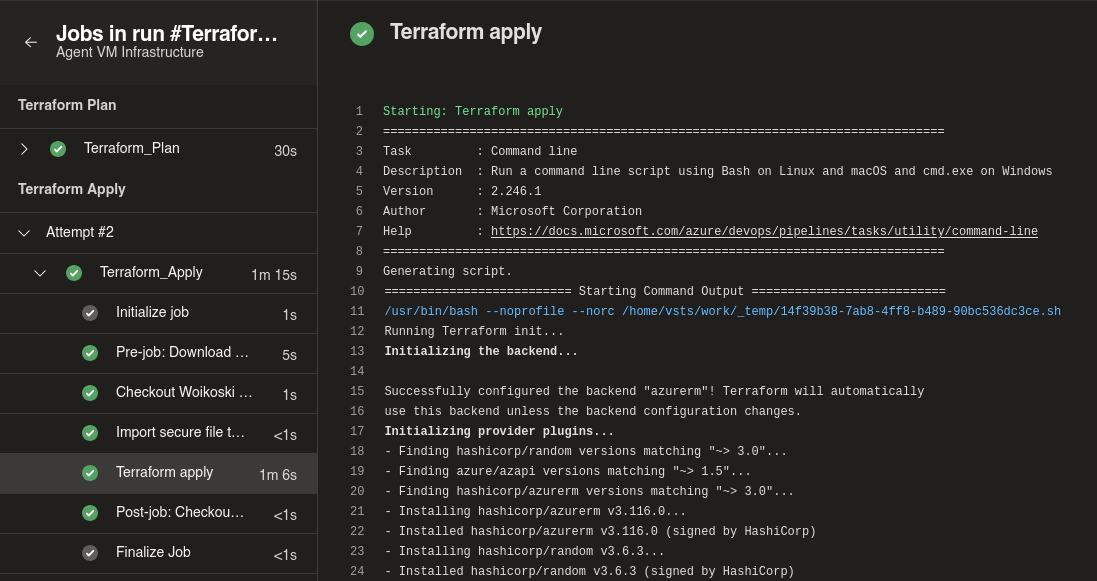 Sending it to prod using Terraform apply.